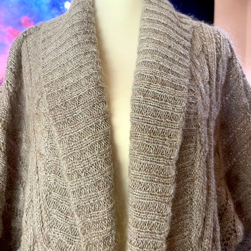 Express Grey Waterfall sweater with gold weave - Women’s small - Picture 3 of 7